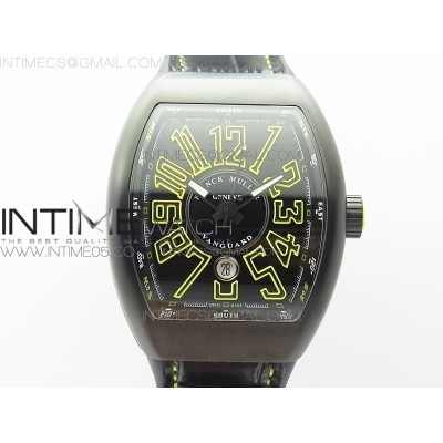Vanguard V45 DLC ZF 11 Best Edition Black Yellow Markers Dial on Black Gummy Strap MIYOTA 9015