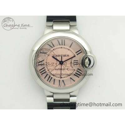 [AF공장]까르띠에 발롱블루 33mm Pink Textured Dial on SS Bracelet SEIKO NH05A