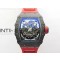 [ZF공장]RM035-02 Real NTPT ZF All in one movement 1:1 Best Edition Skeleton Dial on Red Rubber Strap