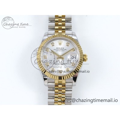 [AR공장]롤렉스 DateJust 31 278273 Silver Diamonds Dial on SS/YG Jubilee Bracelet ETA 2688
