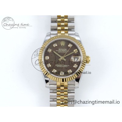 [AR공장]롤렉스 DateJust 31 278273  Brown Diamonds Dial on SS/YG Jubilee Bracelet ETA 2688