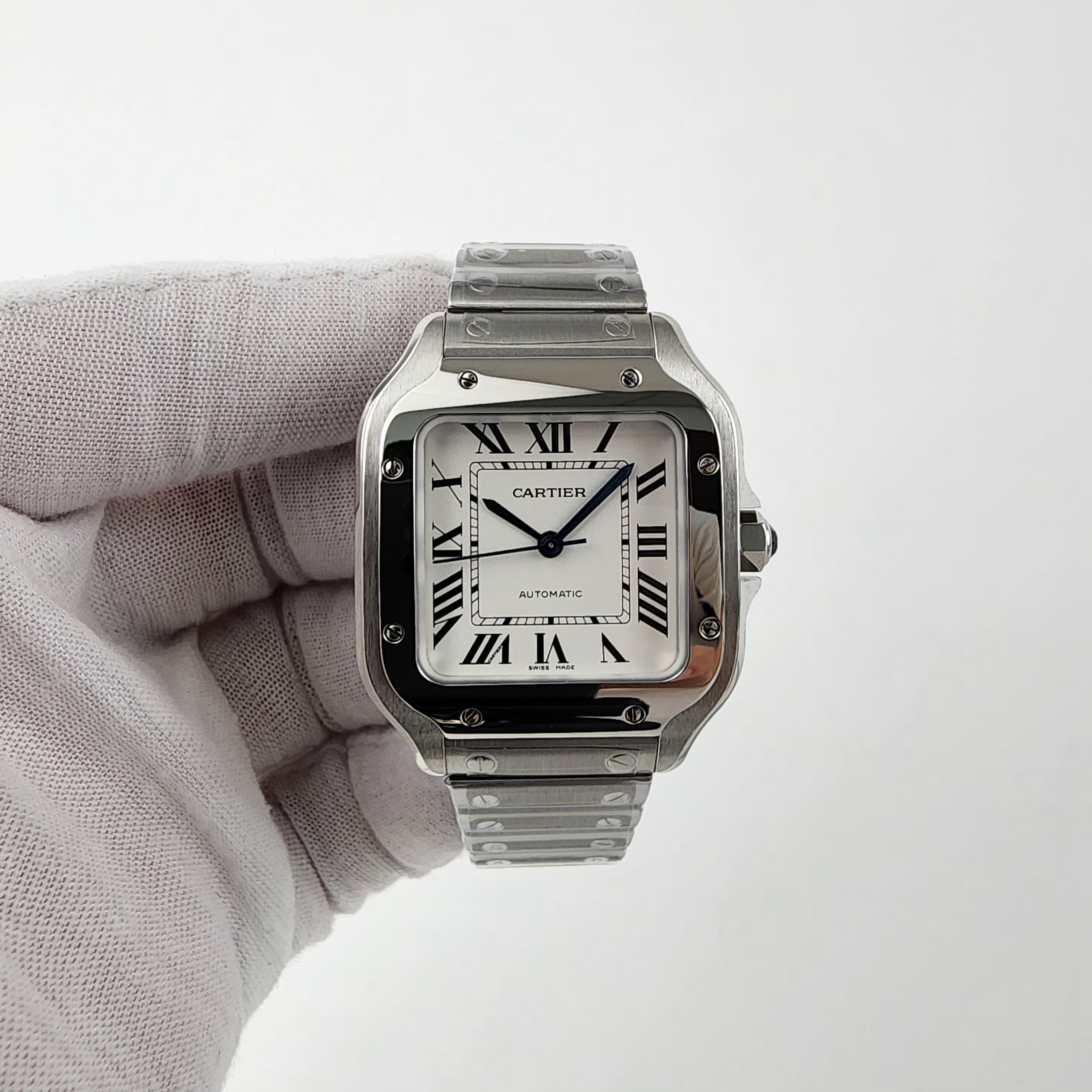 [BV공장]까르띠에 산토스 35mm White Dial on SS SmartLinks Bracelet MIYOTA 9015