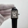 [F1공장]까르띠에 탱크머스트 22mm 스몰 화이트다이얼 블랙가죽스트랩